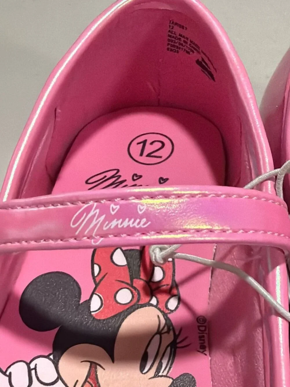 Disney Junior Minnie Mouse Ballet Flats Girls Size 12 Shoes New
